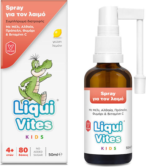 Liqui Vites Spray For Children & Adults Sugar Free & Gluten Free Lemon 50ml