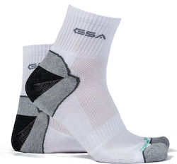 GSA Quarter Extra Cushioned Organic Athletic Socks White 6 Pairs