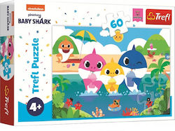 Kids Puzzle A Family of Sharks On A vacation for 4++ Years 60pcs Trefl