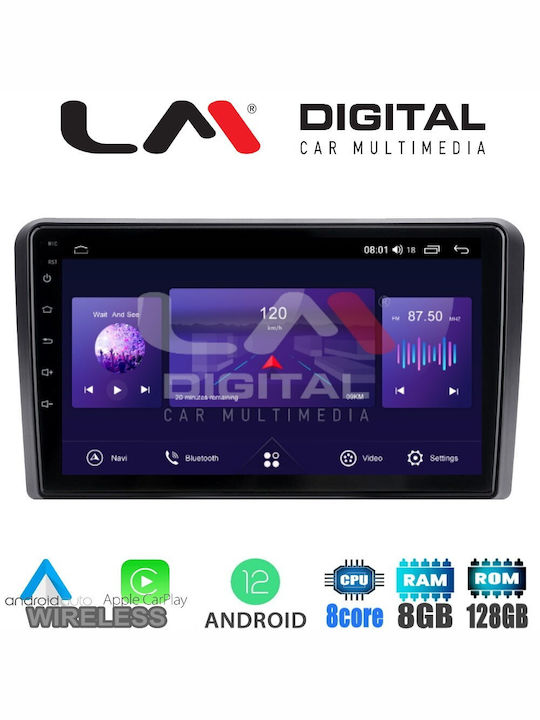 LM Digital Автомобилна Аудио Система (Блутут/USB/AUX/WiFi/GPS/Apple-Carplay/Android-Auto) с Тъчскрийн 9"