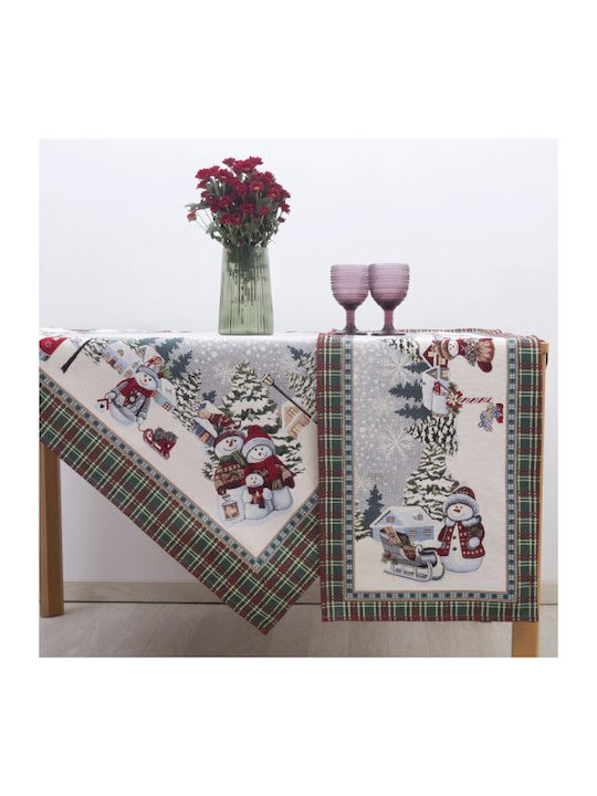 Dimeco Dimeco 8944 Weihnachtlich Tischtuch Läufer Stoff Mehrfarbig L140xB45cm.