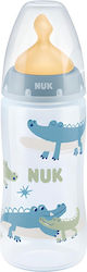 Nuk Plastic Bottle First Choice Plus Temperature Control Anti-Colic with Rubber Nipple for 0-6 months Light blue Crocodiles 300ml 1pcs