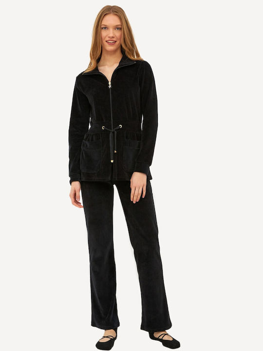 Harmony Winter Women's Pyjama Set Cotton Black