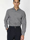 Long-sleeved Cotton Shirt Gray
