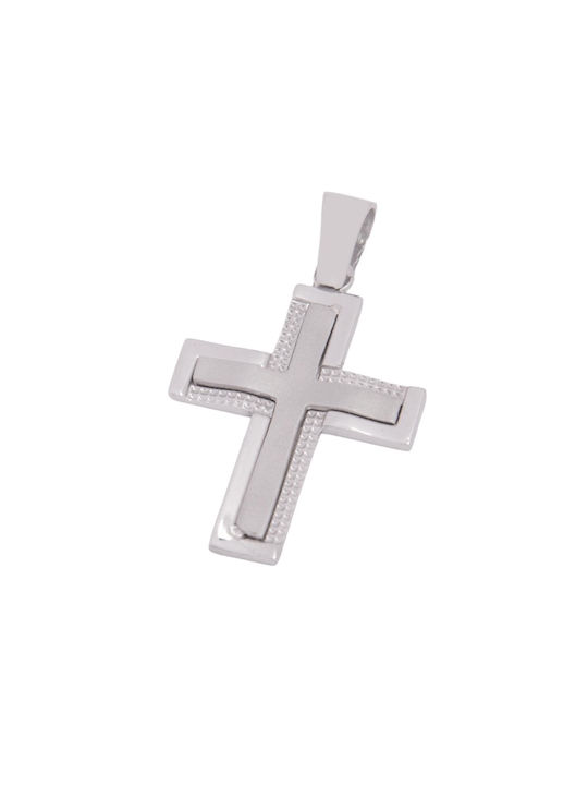 Women's White Gold Cross 9K