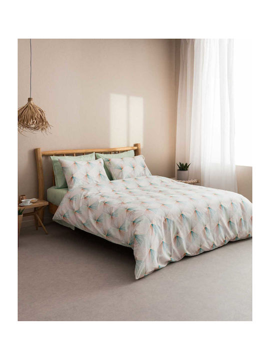 Vesta Home Σετ Παπλωματοθήκη Βαμβακερή Μονή με Μαξιλαροθήκη 170x240cm Electra 1