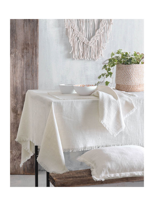 Rythmos Tablecloth Cotton Merit Off White 170x2...