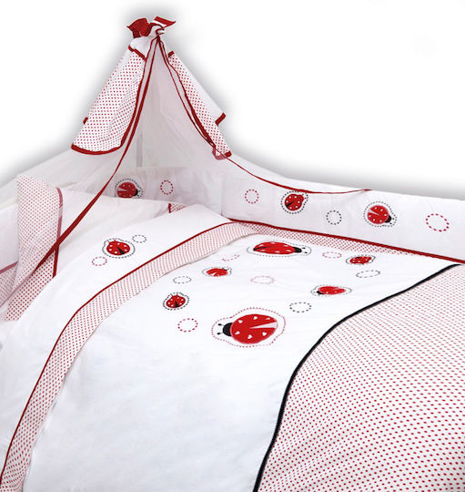 Palamaiki Set Für Krippe Little Star Ladybug Rot 6Stück