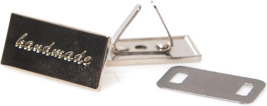 Handibrand Label for Knitted Bag Silver