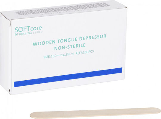 Bournas Medicals Tongue Depressors 100pcs Wooden Non-Sterile