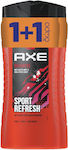 Axe Recharge Sport Refresh Schaumbad in Gel für Männer für Haar , Gesicht und E-Commerce-Website (2x400ml) 800ml