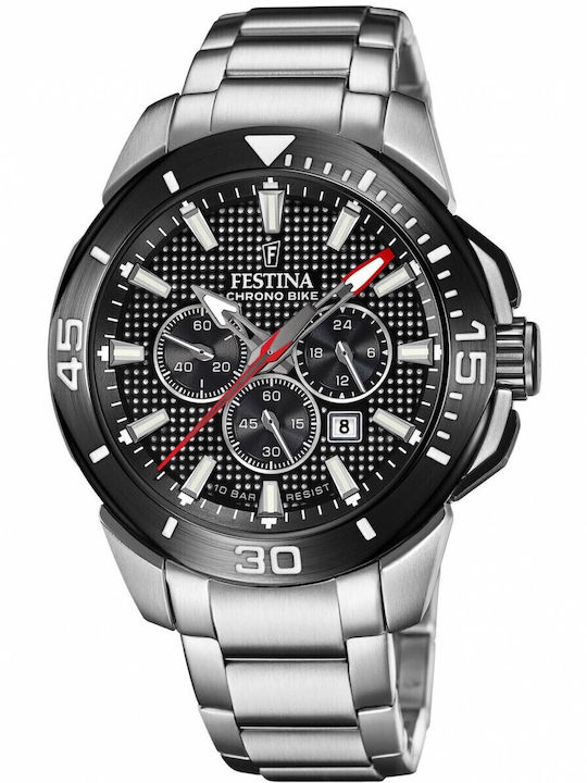 Festina Ανδρικό Ρολόι 47mm Χρονογράφος Μπαταρία...