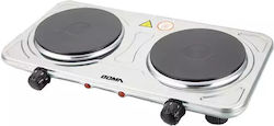 Boma BM-200K-1S Countertop Burner Emaille Double Weiß