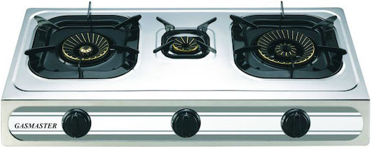 Gasmaster 3B-03SRBP Countertop Burner Flüssiggas Triple Gray