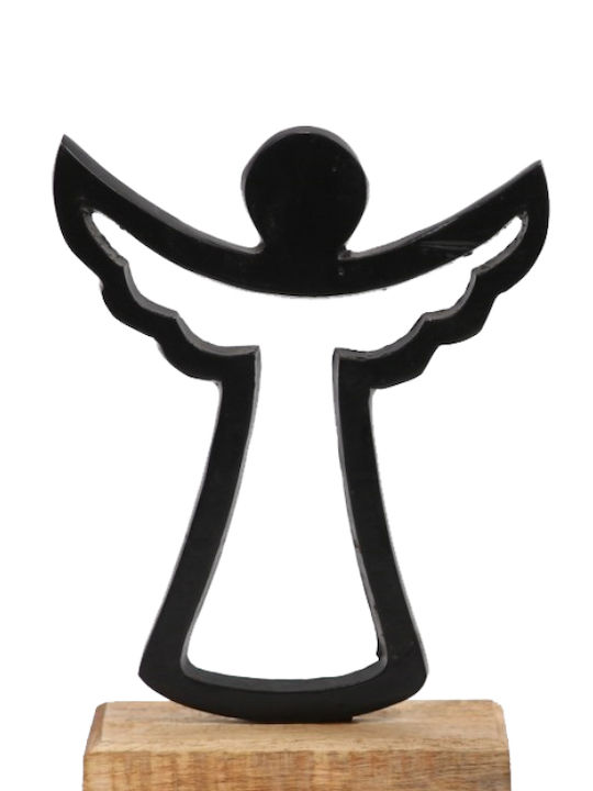 InTheBox Christmas Wooden Figure Cherub Black Height 23cm Adorn
