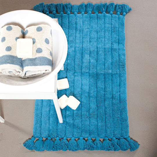 Kentia Бански килим Памук Правоъгълена Nova 000069611 01 Blue 70x110бр