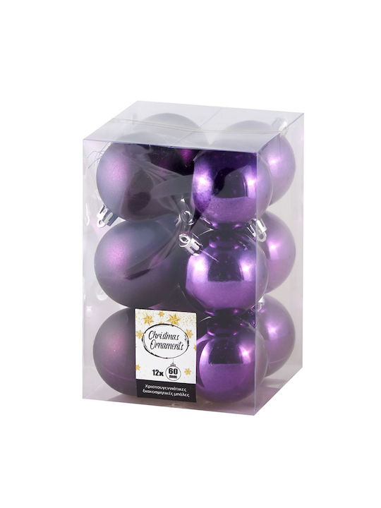 Hanging Ball Ornament Ornament Plastic Purple 6...