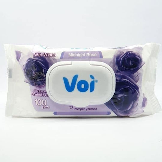 Voi by Smile Midnight Rose Μωρομάντηλα χωρίς Οινόπνευμα & Parabens 100τμχ