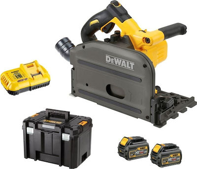 Dewalt Βυθιζόμενο Δισκοπρίονο 2x6Ah με Ρύθμιση Ταχύτητας και με Σύστημα Αναρρόφησης