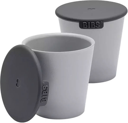 Bibs Бебешки и детски чаши от пластмаса Сив 2бр