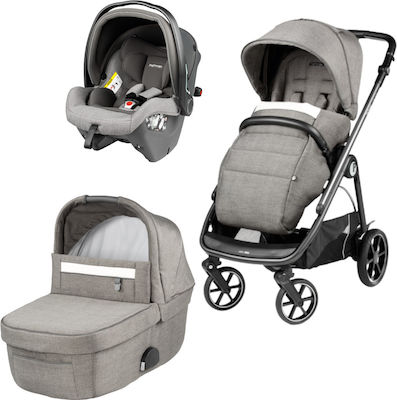 Peg Perego Veloce SLK Modular 3 in 1 Adjustable 3 in 1 Baby Stroller Suitable for Newborn City Grey 10.7kg