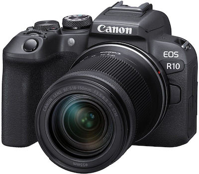 Canon Mirrorless Фотоапарат EOS R10 Crop Frame Комплект (EF-M 18-150mm F3.5-6.3 IS STM) Черен