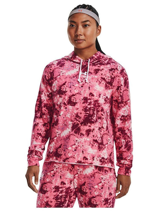 Rival Terry Lung Hanorac pentru femei Cu glugă Fuchsia