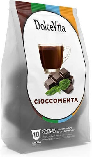 Dolcevita Капсули Шоколад Cioccomenta Съвместими с машина Nespresso 10капси