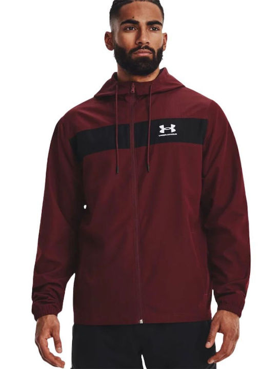 Athletic Jacket Windproof Burgundy