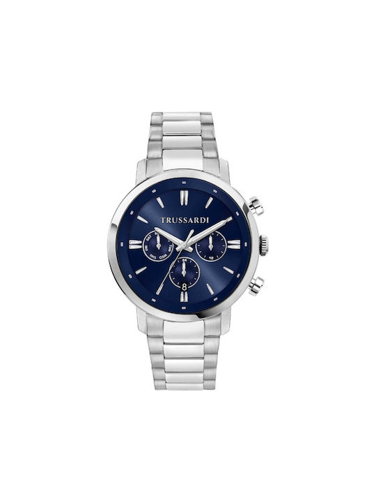 Trussardi T-Couple Uhr Batterie mit Silber Meta...