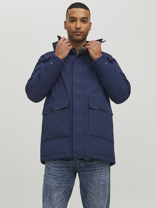 Winter Jacket Parka Navy Blue