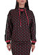 Hero Lang Damen Sweatshirt Kapuzen Schwarz