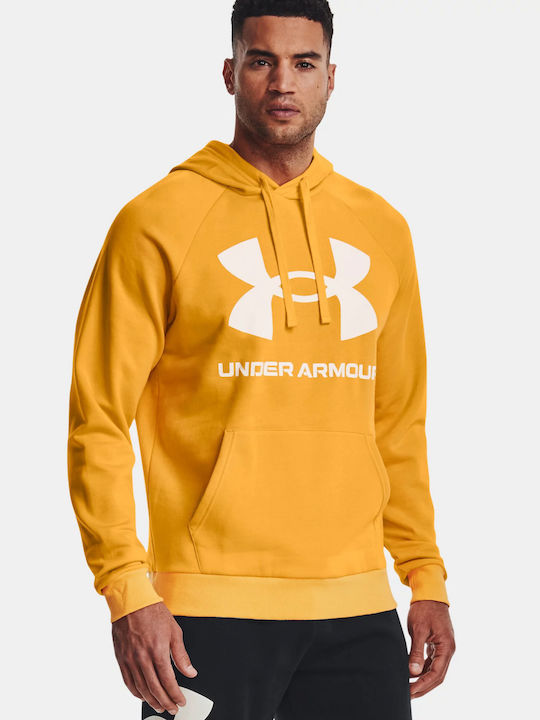 Rival Big Men's Sweatshirt with Hood Yellow