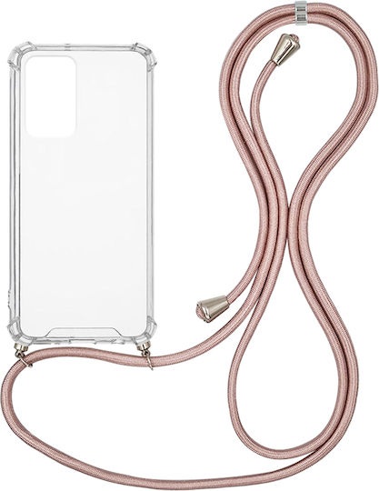 Sonique Armor Umschlag Rückseite Silikon mit Band Pink Gold Satin (Redmi Note 11 / 11S 4G)