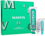 Marvis The Mints Pastă de dinți Mentă clasică puternică 85ml, Mentă cu anason 10ml și Mentă de albire 10ml 3x105ml