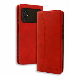 Bodycell Synthetic Leather Book Red (Poco M5Poco M5)