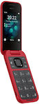 Nokia 2660 Flip Dual SIM (48MB/128MB) Κινητό με Κουμπιά Κόκκινο