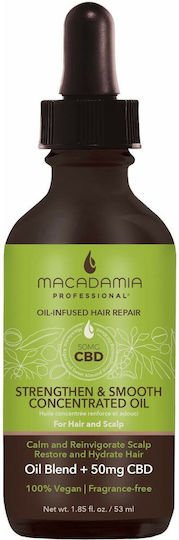 Macadamia Strengthen & Smooth Hemp Hair Oil for Moisturizing 50mg 53ml