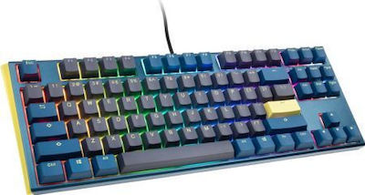 Ducky One 3 Daybreak TKL Gaming Mechanical Keyboard Tenkeyless with Cherry MX Blue switches and RGB lighting (English US) Blue