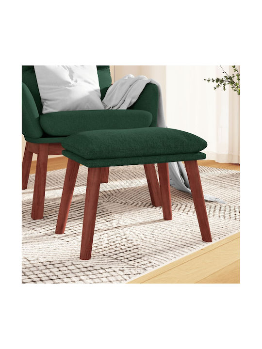 Stool Footstool Upholstered with Fabric Dark Gr...