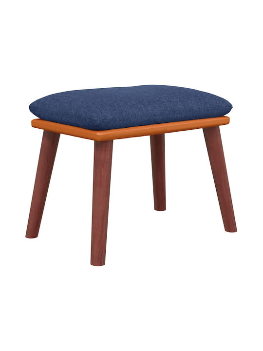 Stools Footstool Upholstered with Faux Leather Blue 1pcs 45x29.5x39cm