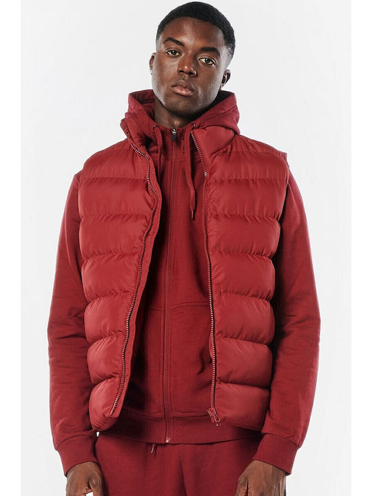 Body Action Geacă Fără Mâneci Puffer Dark Marroon