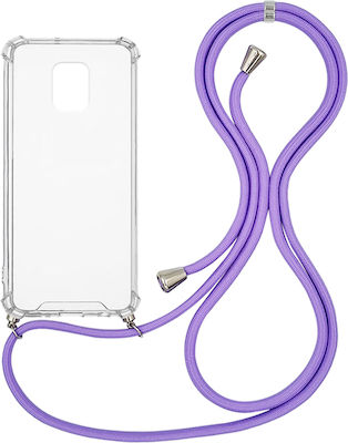 Sonique Armor Silicone Back Cover with Strap Durable Lilac (Redmi Note 9S / 9 Pro / 9 Pro Max)