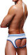 Prowler Jockstrap Sexy pentru bărbați Deschise Slipuri White / Blue