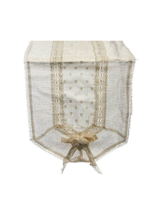 JK Home Decoration Χριστουγεννιάτικο Τραπεζομάντηλο Υφασμάτινο Ράνερ Χρυσό 90x30εκ.