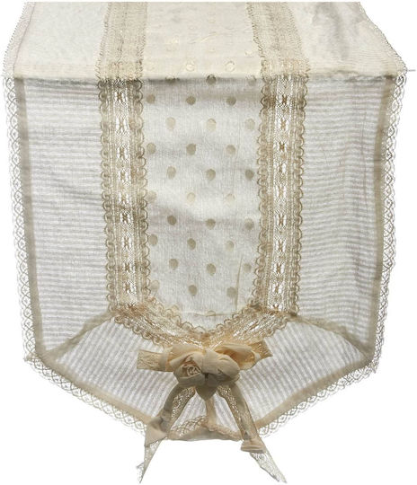 JK Home Decoration Χριστουγεννιάτικο Τραπεζομάντηλο Υφασμάτινο Ράνερ Χρυσό 90x30εκ.