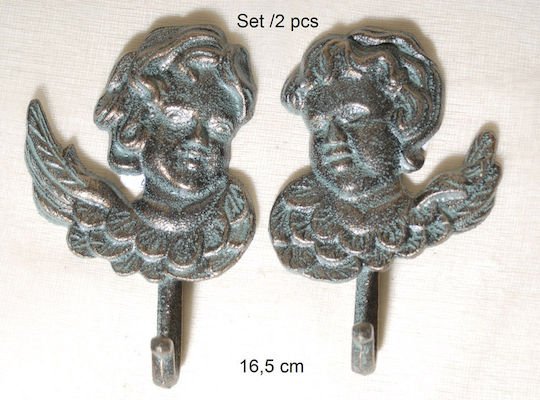 Royal Art Collection Αντικέ Μεταλλική 2 Θέσεων 16.5cm 2τμχ