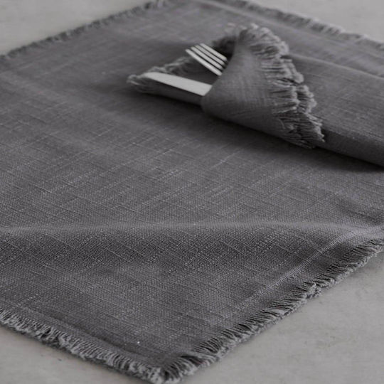Rythmos Merit Placemat Fabric Gray 50x35cm 1pcs
