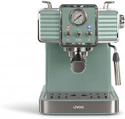 Livoo DOD174V Μηχανή Espresso 1350W Πίεσης 15bar Πράσινη
