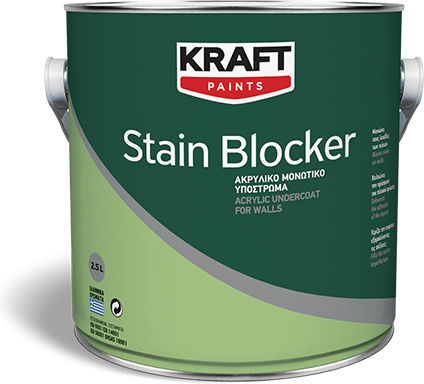 Kraft Stain Blocker Υπόστρωμα Λευκό Κατάλληλο για Γυψοσανίδα / Δομικά Υλικά 0.750lt
